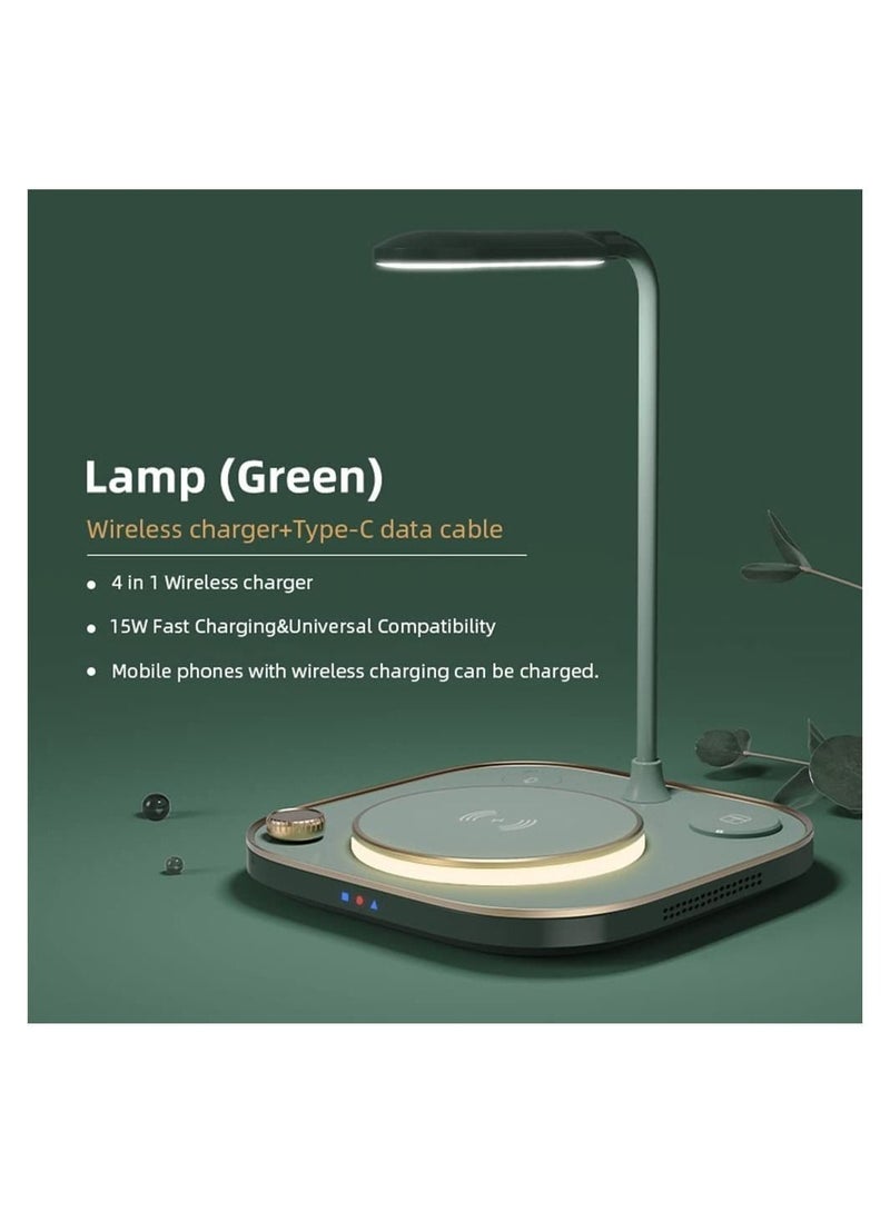 Y&D 4-in-1 Fast Wireless Charging Station with Desk Lamp 15W Stand Compatible All iPhone8/9/X/11/12/13/pro/max Series Huawei/Samsung/Xiaomi Apple Watch earphone - Image 2