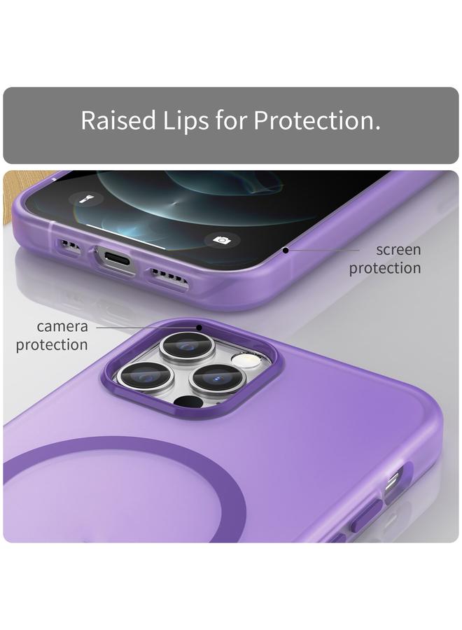 زبون جراب هاتف MagSafe Frosted شفاف من مادة TPU + PC بتغطية كاملة لهاتف iPhone 12 Pro - Image 5