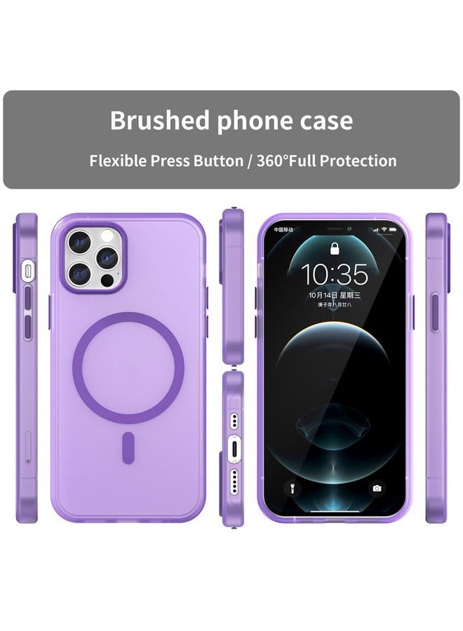 زبون جراب هاتف MagSafe Frosted شفاف من مادة TPU + PC بتغطية كاملة لهاتف iPhone 12 Pro - Image 2