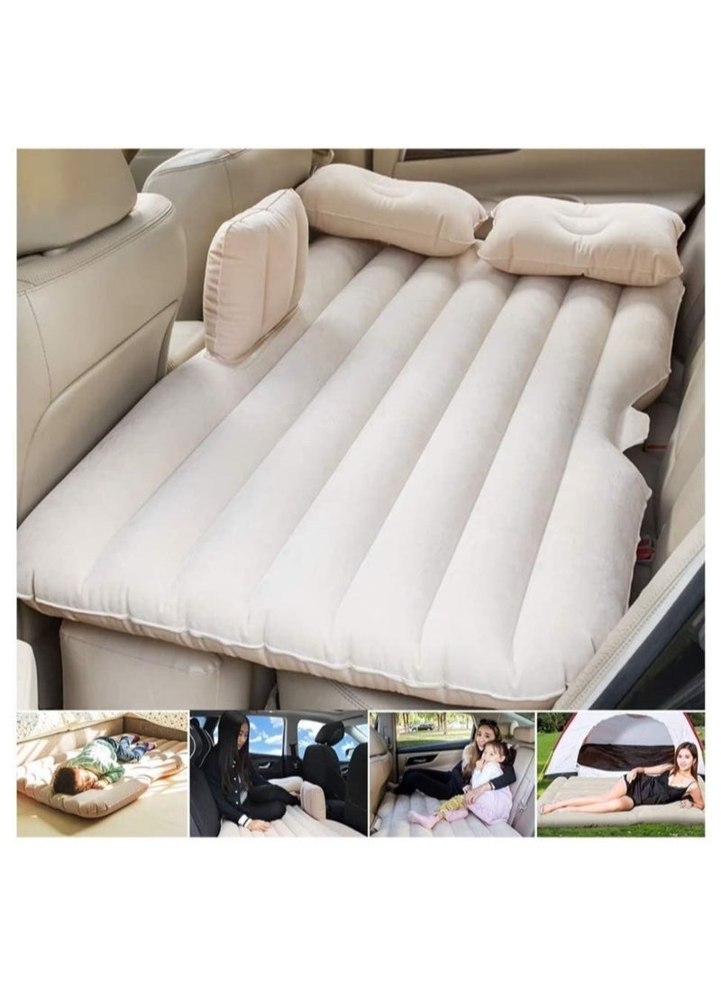 ELTRAZONE - Car Travel Bed 138 * 85 45Cm Suv Air Mattresses Inflatable For Camping Children Rear Double Adjustable Sleeping Pad Airbed Seat Cover Cushion Flocking Cloth - Image 1