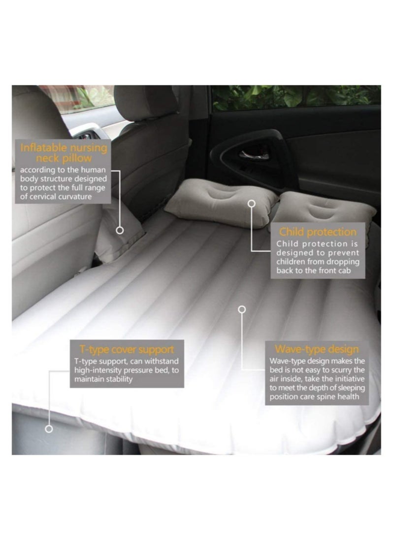 ELTRAZONE - Car Travel Bed 138 * 85 45Cm Suv Air Mattresses Inflatable For Camping Children Rear Double Adjustable Sleeping Pad Airbed Seat Cover Cushion Flocking Cloth - Image 1