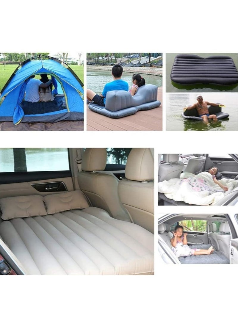 ELTRAZONE - Car Travel Bed 138 * 85 45Cm Suv Air Mattresses Inflatable For Camping Children Rear Double Adjustable Sleeping Pad Airbed Seat Cover Cushion Flocking Cloth - Image 1