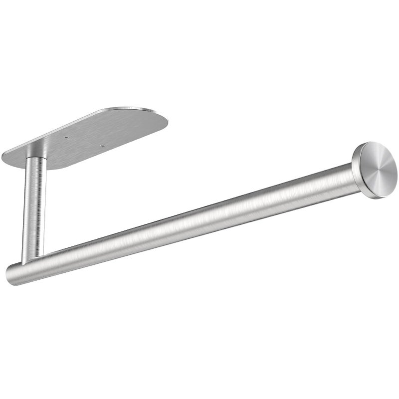 Gewtur Kitchen Roll Holder Under Cabinet Stainless Steel Self Adhesive Paper Towel Holder Wall Mounted for RV Pantry Bathroom