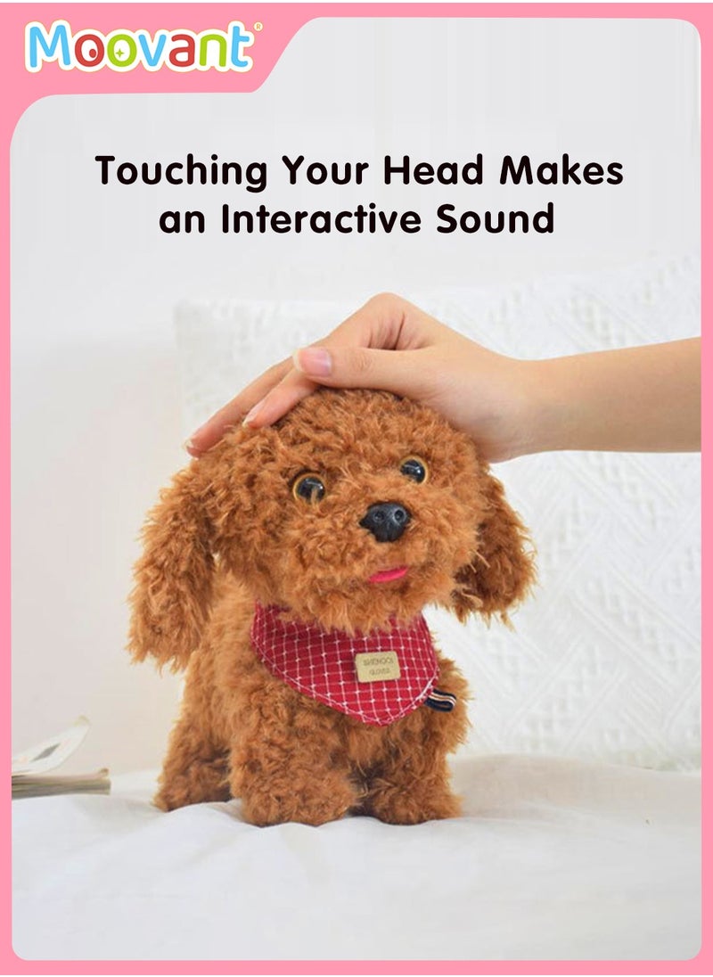 Moovant - 12PCS Dog Toys for Kids, Interactive Electronic Pet Teddy Bear with Detachable Cleaning, Walking and Talking Removable Plush Electronic Dog Toy, Voice-Activated Induction Teddy Toy - Image 1