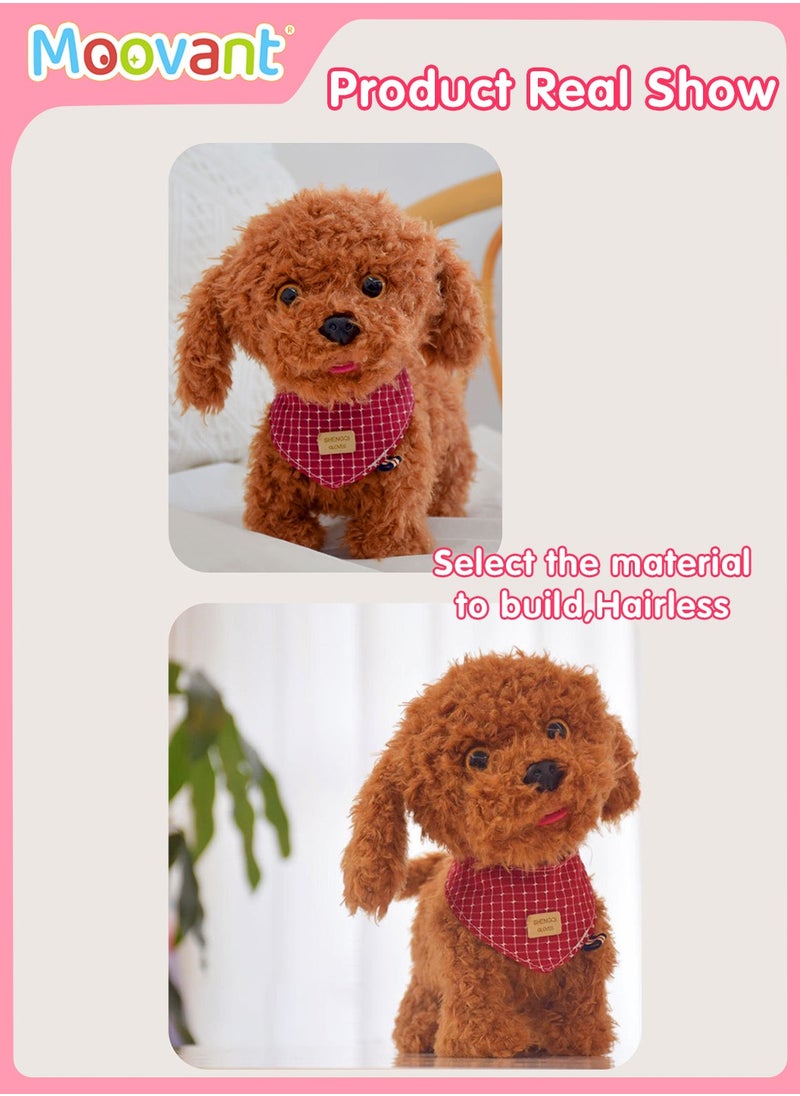 Moovant - 12PCS Dog Toys for Kids, Interactive Electronic Pet Teddy Bear with Detachable Cleaning, Walking and Talking Removable Plush Electronic Dog Toy, Voice-Activated Induction Teddy Toy - Image 1