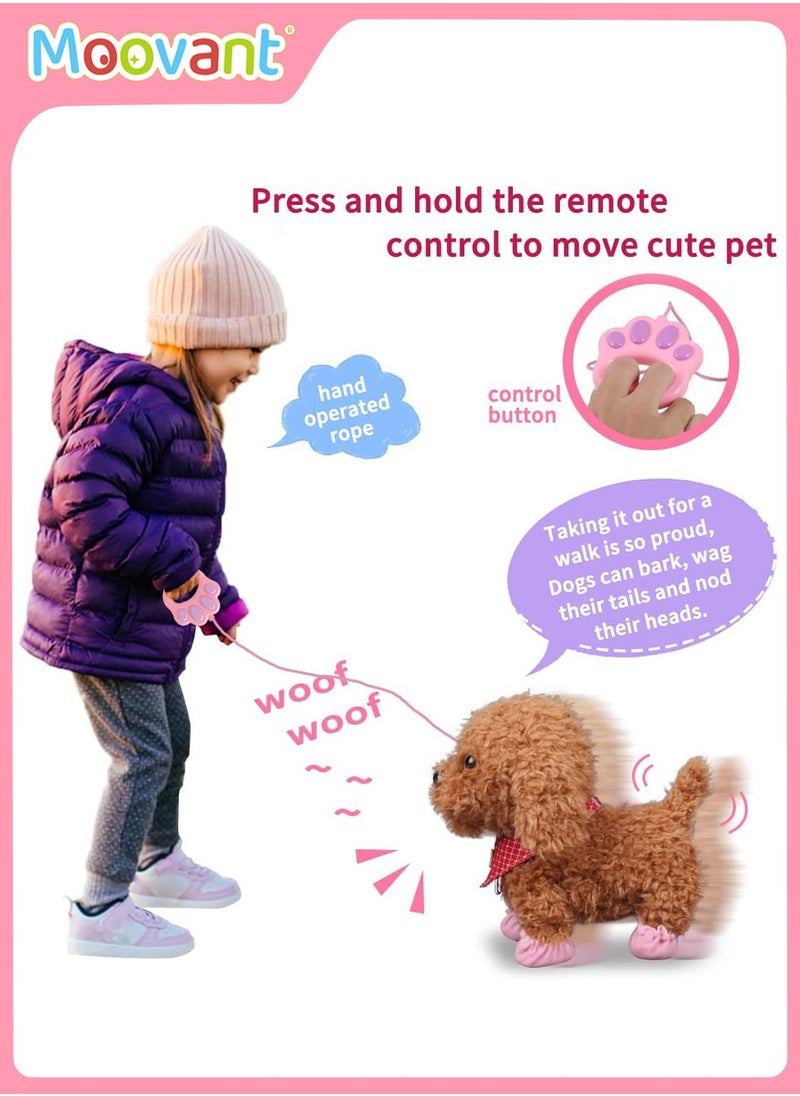 Moovant - 12PCS Dog Toys for Kids, Interactive Electronic Pet Teddy Bear with Detachable Cleaning, Walking and Talking Removable Plush Electronic Dog Toy, Voice-Activated Induction Teddy Toy - Image 1