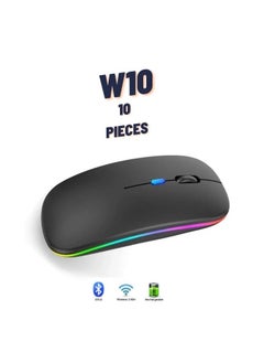 Generic Wireless Computer Mouse W10 Rechargeable Slim Silent Multicolour 10 pieces  - Image 1