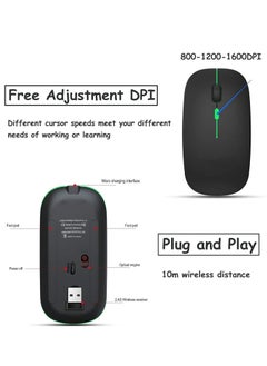 Generic Wireless Computer Mouse W10 Rechargeable Slim Silent Multicolour 10 pieces  - Image 4