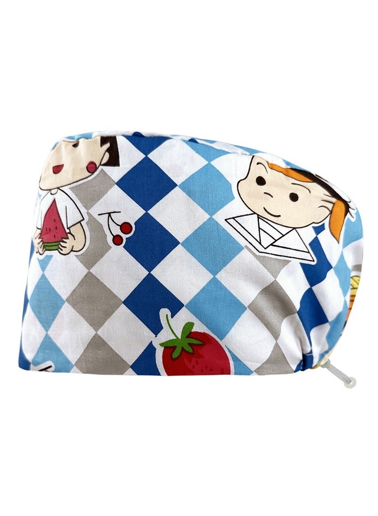 NIBEMINENT Unisex Scrub Hats Surgical Hats Printed Medical Nurse Operating Room Caps Women Pet Grooming Nursing Hats Sanitary Cap