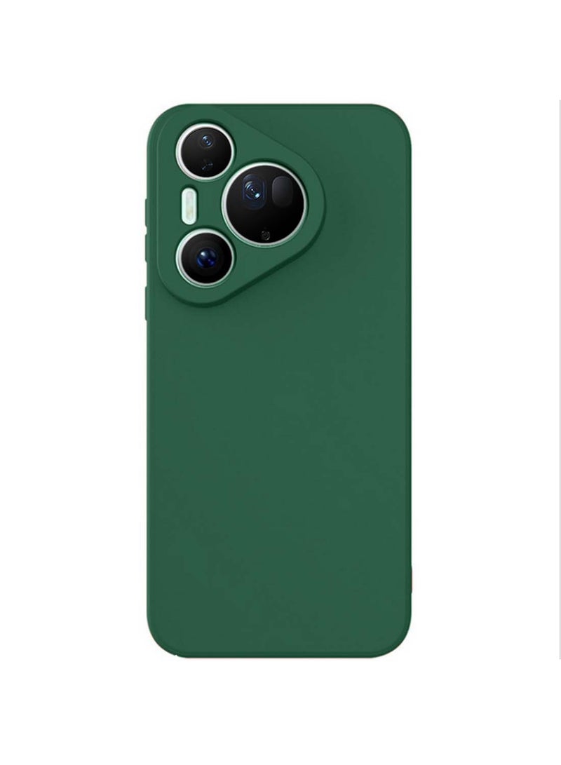 Wtech Huawei Pura 80 Ultra 5G 2025 Soft Liquid Silicone Case Cover (MCRPSN) - Dark Green - Image 2