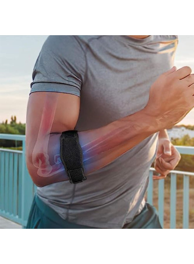 JZS Elbow Support Strap, Adjustable Elbow Brace with Compression Pad Tennis Golfer's Elbow Pain Relief Weather Resistance for Tennis Elbow, Golfers Elbow, Pain Relief - Image 5