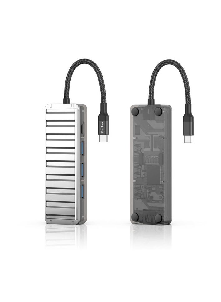 ProOne PHU554 4 in 1 Type C Multifunctional Docking station USB 3.0 HUB, Super Fast Speed  - Image 4