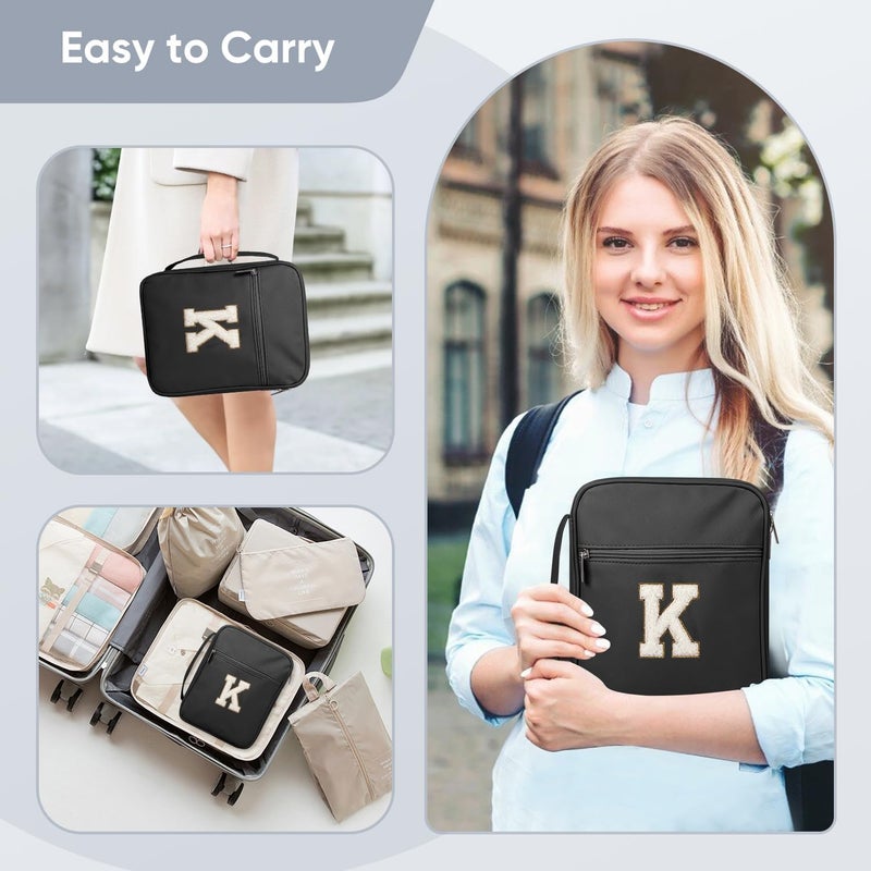 Fruobeyla Pin Display Bag, Letter PU Pin Trading Book with 8 Pages, Waterproof Enamel Pins Holder Board, Suitable as Pin Collection Display Case, K - Image 3