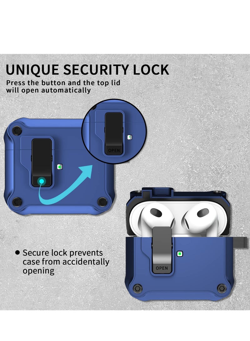 أنيوغرو Anyogro لـ AirPods Pro 3 حالة مع غطاء مفتاح النسر ، حالة صلبة واقية مقاومة للصدمات مع مجموعة تنظيف وسلسلة المفاتيح المضادة للفقدان ، LED الأمامي مرئي لـ AirPods Pro 3 حالة الشحن 2025 - Image 4