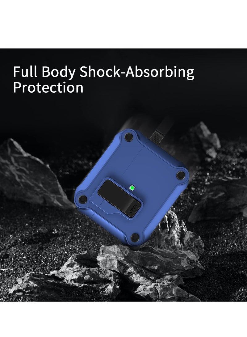 أنيوغرو Anyogro لـ AirPods Pro 3 حالة مع غطاء مفتاح النسر ، حالة صلبة واقية مقاومة للصدمات مع مجموعة تنظيف وسلسلة المفاتيح المضادة للفقدان ، LED الأمامي مرئي لـ AirPods Pro 3 حالة الشحن 2025 - Image 2