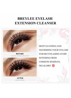 Breylee Eyelash Cleanser, Shampoo Foam & Brushes Eyelid Cleanser for Makeup Remover Paraben & Sulfate Free for Salon and Home Use(60ml, 2 fl oz)  - Image 4