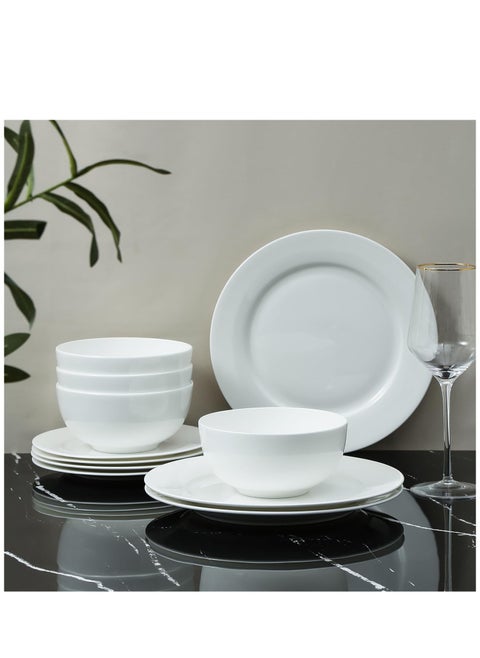 18 Piece White Melamine Serving Set 10 inch