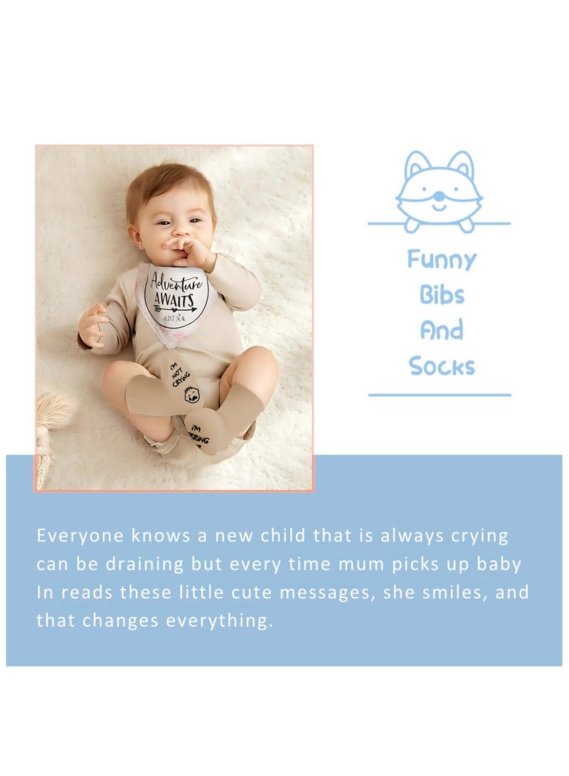 أريكسا سلة هدايا للأطفال حديثي الولادة - مجموعة هدايا للأطفال حديثي الولادة مع بطانية ناعمة، خشخيشة، جوارب ودمية قطيفة - هدية مثالية لحفل استقبال المولود للأمهات الحوامل والفتيات حديثات الولادة (وردي) - Image 5