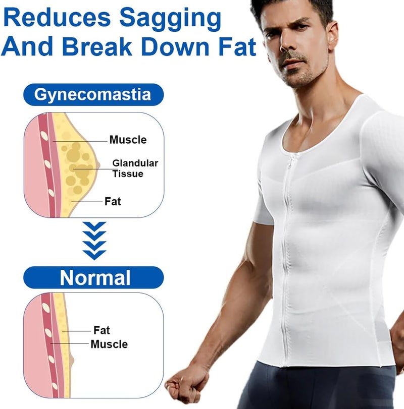 klarako Gynecomastia Infrared Compression T-Shirt,Men Compression Tank Top Shapewear,Mens Slimming Body Undershirt - Image 3