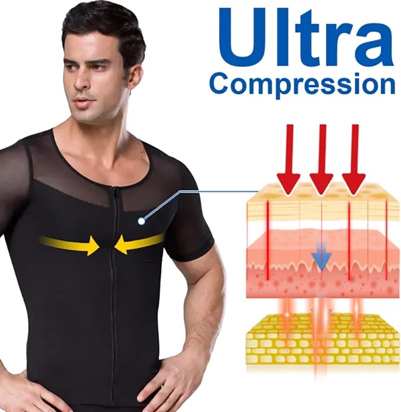 klarako Gynecomastia Infrared Compression T-Shirt,Men Compression Tank Top Shapewear,Mens Slimming Body Undershirt - Image 4