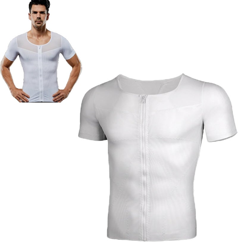 klarako Gynecomastia Infrared Compression T-Shirt,Men Compression Tank Top Shapewear,Mens Slimming Body Undershirt - Image 1