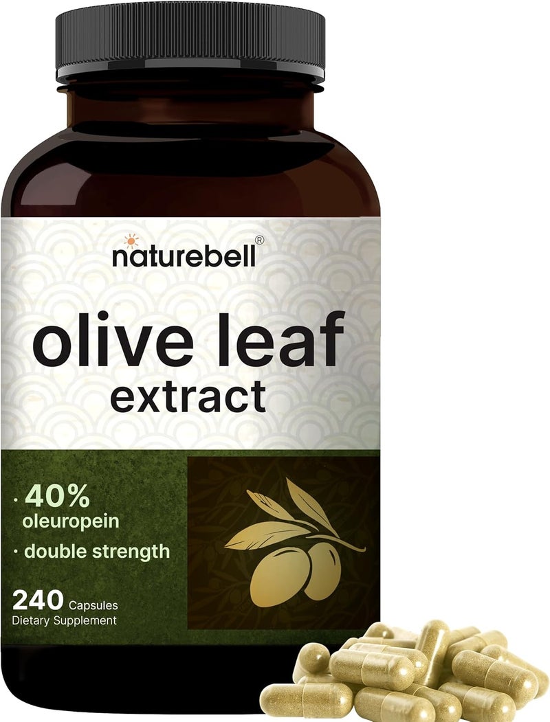 NatureBell Olive Leaf Extract 30000mg 240 Capsules  40 Active Oleuropein 501 Herbal Equivalent  Rich in Polyphenol  Flavonoid Antioxidants for Immune  Heart Health  NonGMO - Image 1