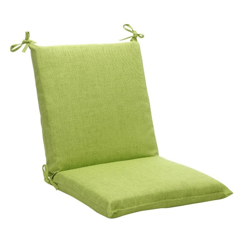 Pillow Perfect Pillow Perfect Pompeii Solid IndoorOutdoor One Piece Chair Cushion Deep Seat Weather and Fade Resistant Square Corner  365 x 18 Green 
