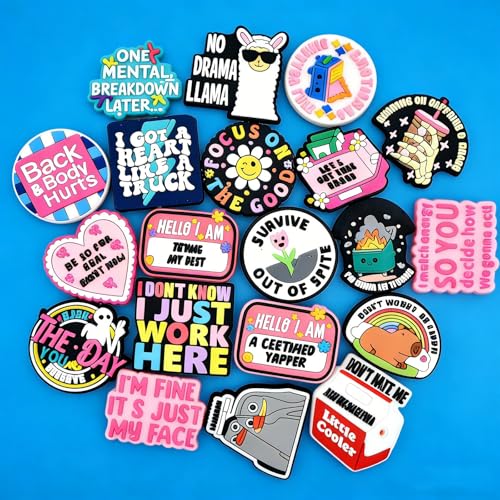 YEALQUE Funny Focal Beads 20PCS Sarcastic Humor Focal Bead Hilarious Focals for Pens/Necklace/Keychains/Bracelets/Lanyards Worker Coworker Women Gifts - Image 2