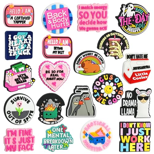 YEALQUE Funny Focal Beads 20PCS Sarcastic Humor Focal Bead Hilarious Focals for Pens/Necklace/Keychains/Bracelets/Lanyards Worker Coworker Women Gifts - Image 1