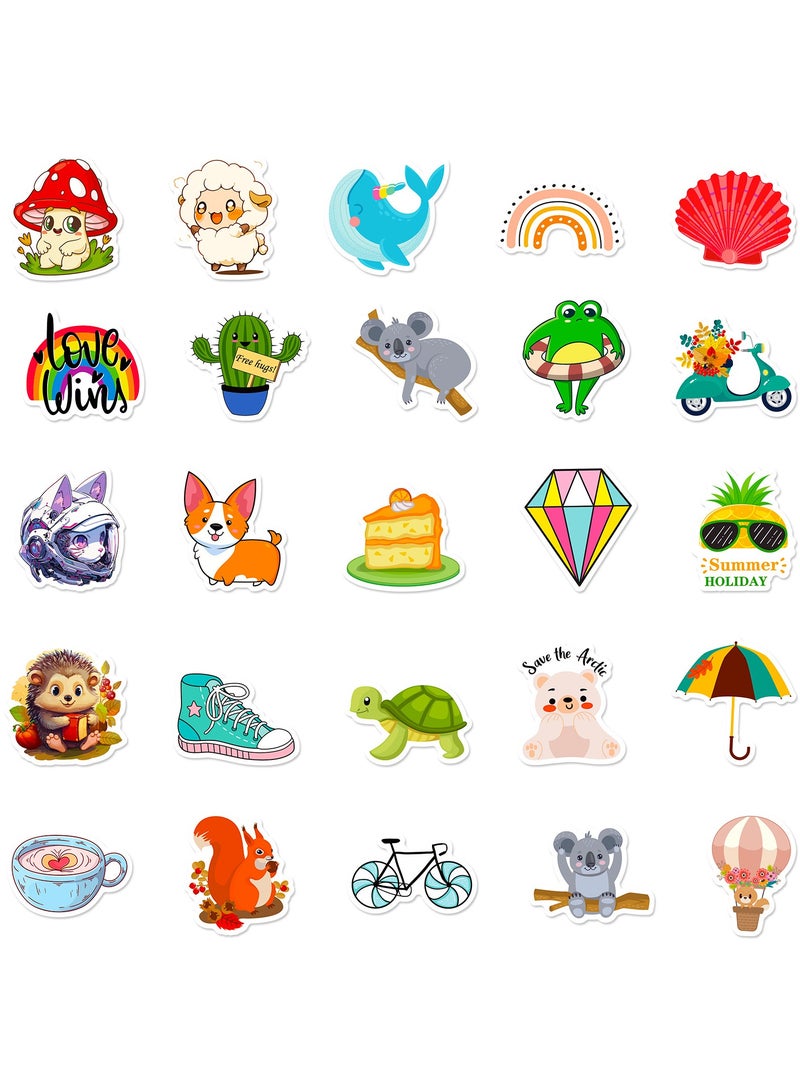 قوس قزح أورينبو ملصقات لزجاجات المياه 50 قطعة من ملصقات الفينيل الجميلة المقاومة للماء لأجهزة الكمبيوتر المحمول والتزلج على الجليد والكمبيوتر المحمول للمراهقين والأطفال والفتيات - Image 3