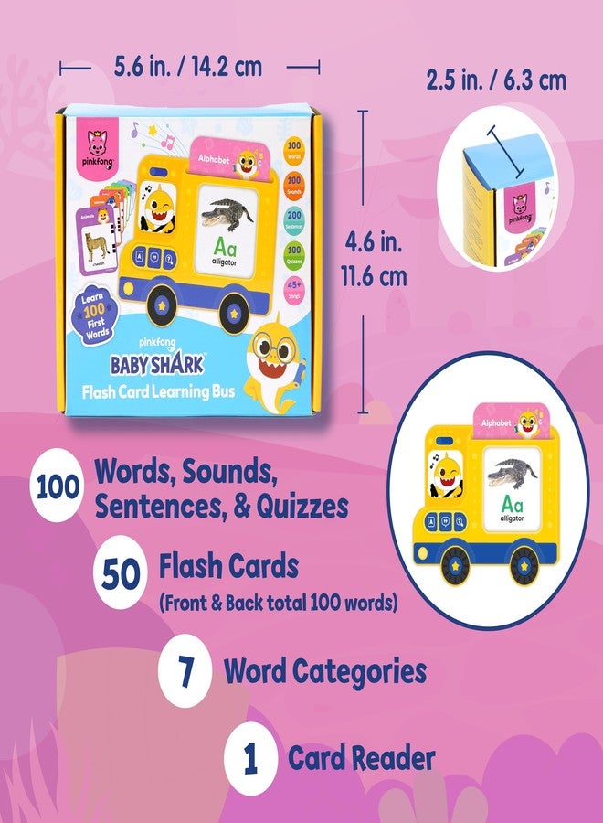 Pinkfong Baby Shark Flash Card Learning Bus - Interactive Educational Sound Toy for Infants and Toddlers 1-3 - Image 3