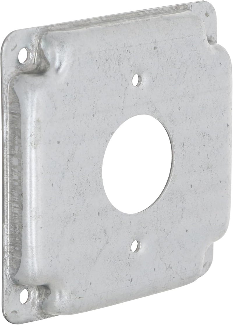 RACO Hubbell- 801C 1 Receptacle 1.406-Inch Diameter 4-Inch Square Exposed Work Cover - Image 1