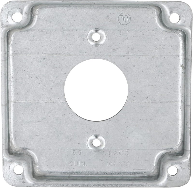 RACO Hubbell- 801C 1 Receptacle 1.406-Inch Diameter 4-Inch Square Exposed Work Cover - Image 4
