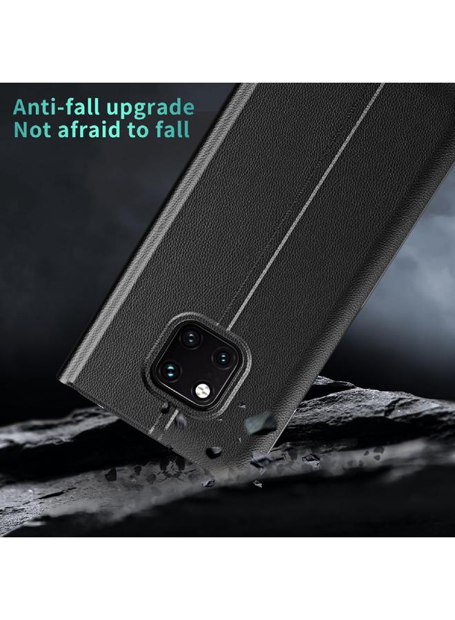 S-TOP Case For Huawei P30 Side Electroplated Dormant Ultra-Thin Horizontal Flip Leather Case with Holder - Image 4