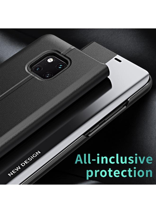 S-TOP Case For Huawei P30 Side Electroplated Dormant Ultra-Thin Horizontal Flip Leather Case with Holder - Image 3