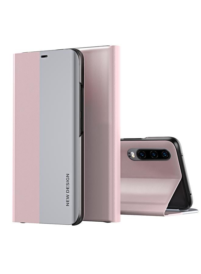 S-TOP Case For Huawei P30 Side Electroplated Dormant Ultra-Thin Horizontal Flip Leather Case with Holder - Image 1