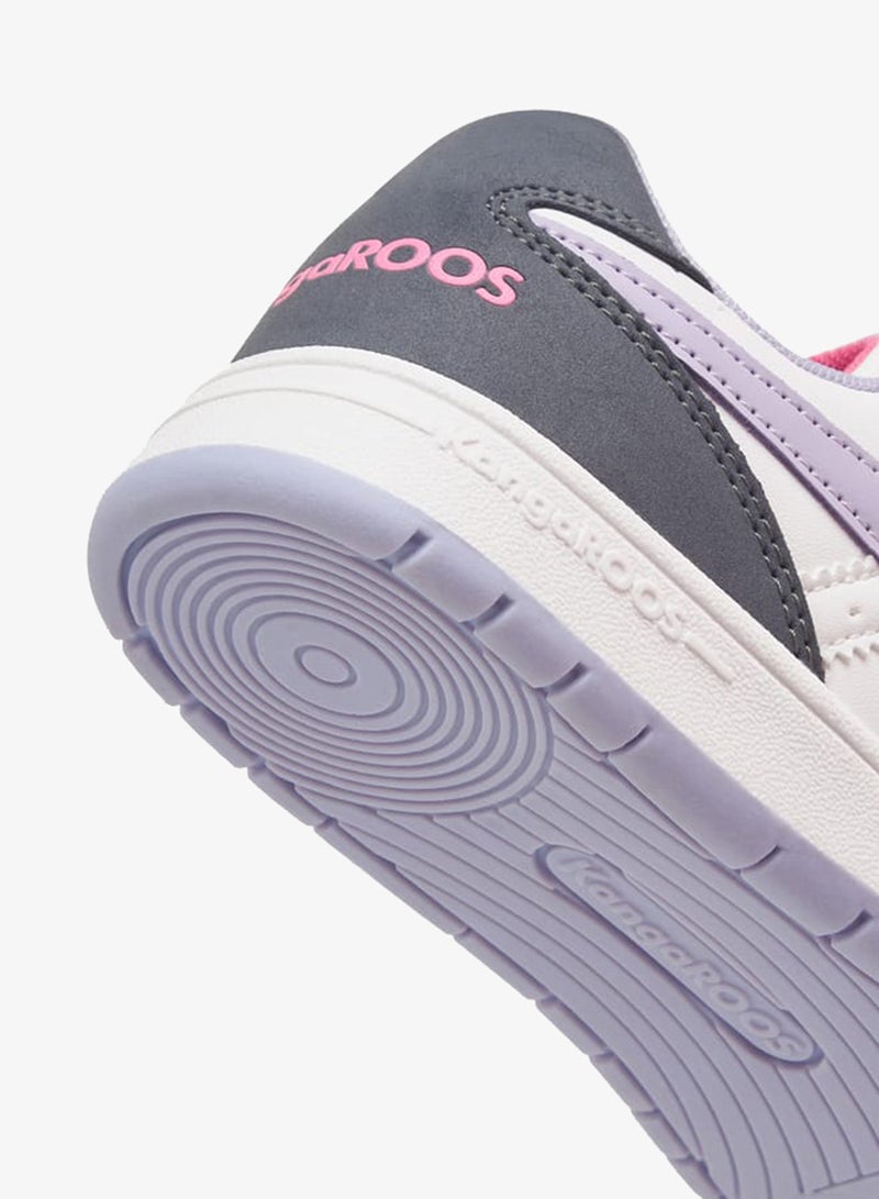 kangaROOS Girls' Logo Detail Sports Shoes with Hook and Loop Closure - Image 4