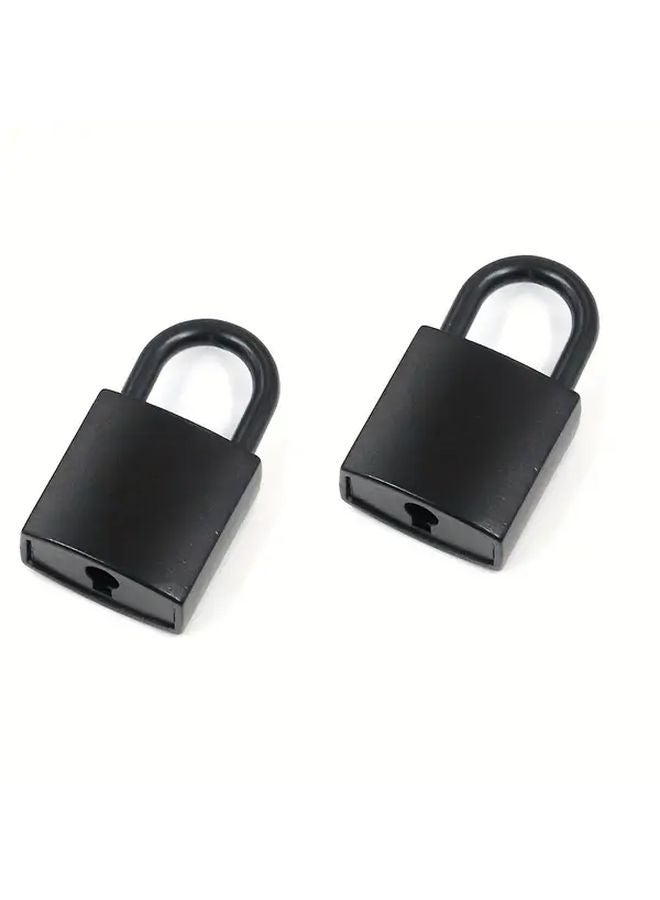 2 Pack Mini Square Vintage Padlocks Black Metal Decorative Locks For Jewelry Box - Image 5