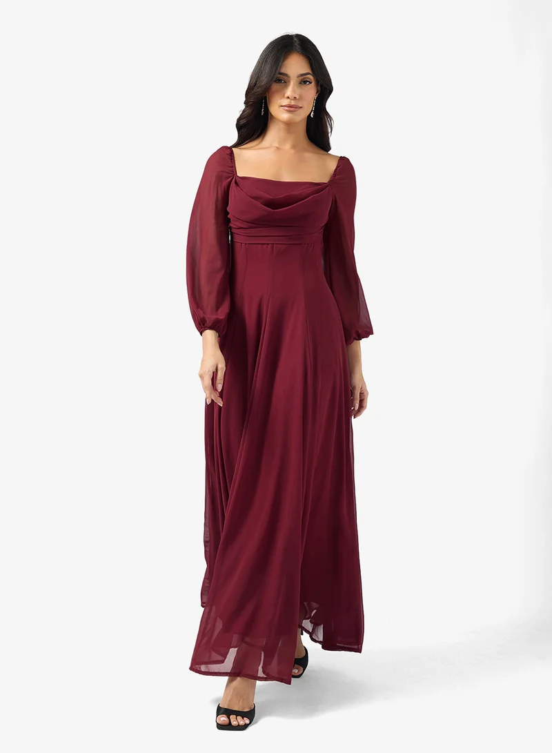 Ella Limited Edition A-line Dress With Cowl Neck