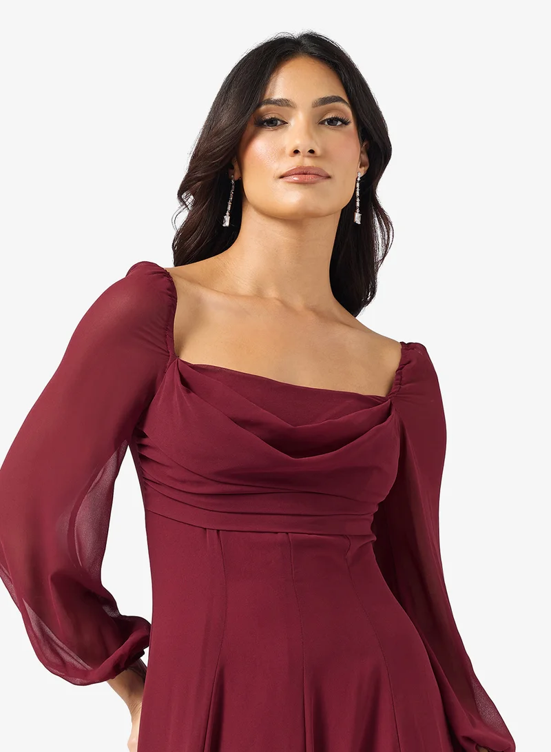Ella Limited Edition A-line Dress With Cowl Neck