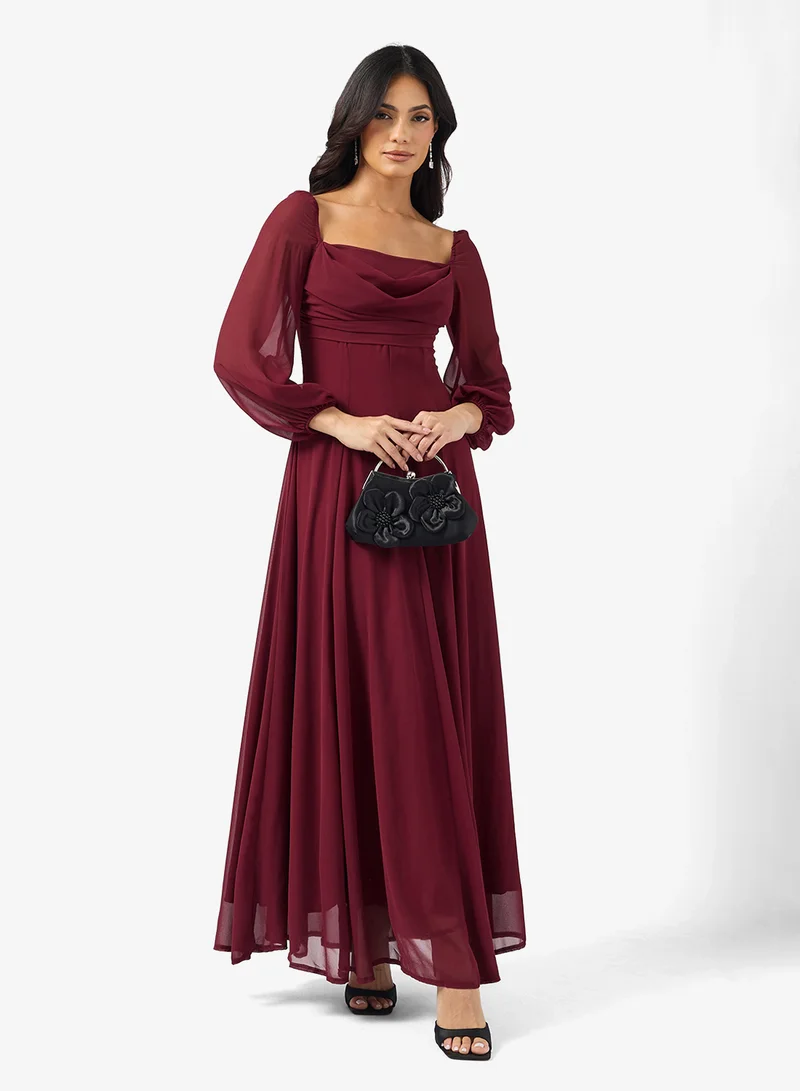 Ella Limited Edition A-line Dress With Cowl Neck