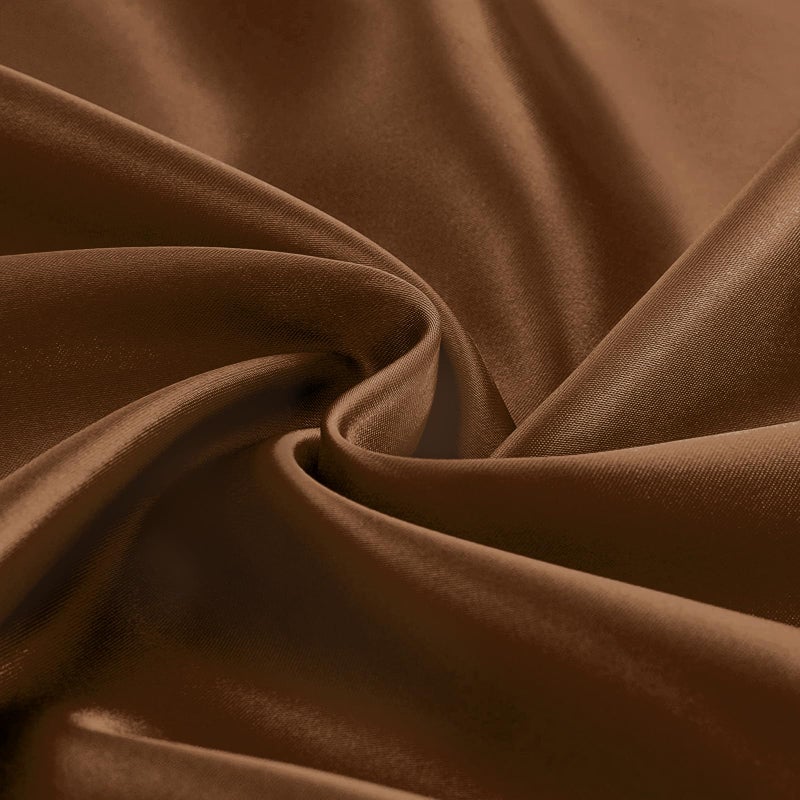 Entisn Chocolate Brown Satin Fabric by The Yard Silky Fabric 60 Inch Charmeuse Satin Fabric Soft Cloth Fabric for Wedding Decor DIY Crafts Napkins Bridal Dress Sewing1 Yard