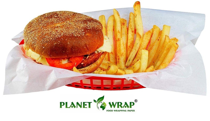 Planet Wrap ورق تغليف الطعام بلانيت راب أبيض 11 بوصة 50 متر مع قاطع منزلق آمن للاستخدام في الميكروويف ورق غير مطبوع غير مشمع غير مغطى 100 ورق صحي 50 جرام سمك - Image 5