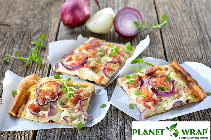 Planet Wrap ورق تغليف الطعام بلانيت راب أبيض 11 بوصة 50 متر مع قاطع منزلق آمن للاستخدام في الميكروويف ورق غير مطبوع غير مشمع غير مغطى 100 ورق صحي 50 جرام سمك - Image 4