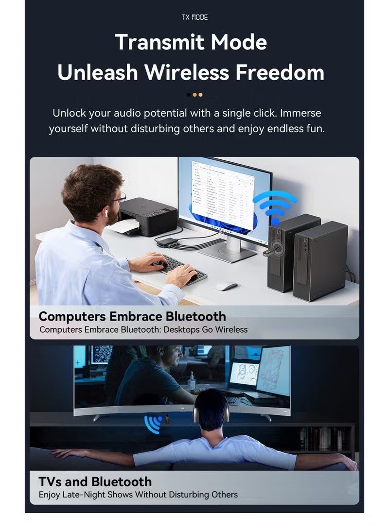 ESSAGER Car AUX Bluetooth adapter, Bluetooth receiver, adding wireless Bluetooth function to car speakers, enjoy driving pleasure. - Image 5