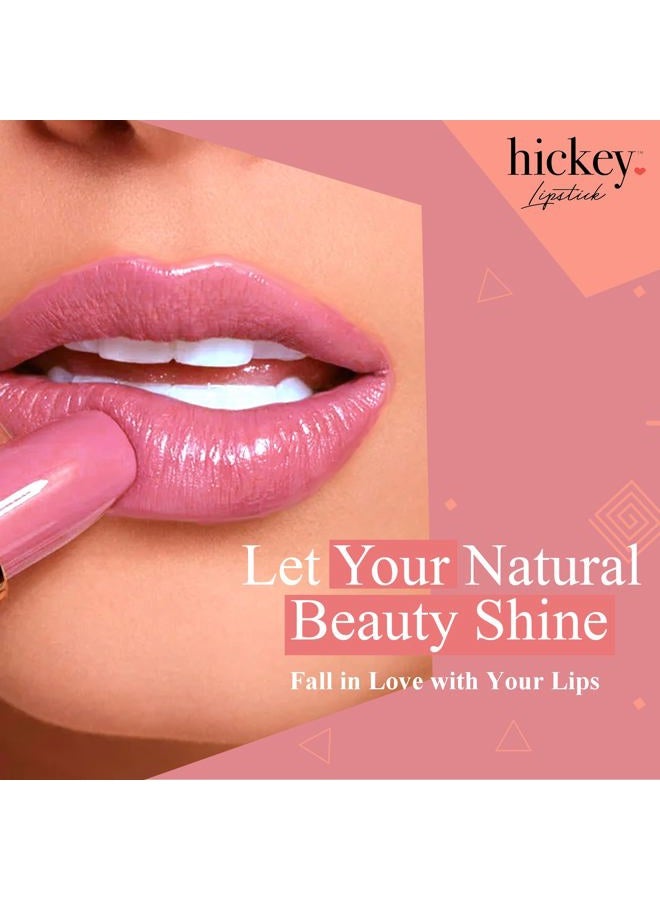 Hickey أحمر شفاه عضوي، طويل الأمد، غير لامع: تعبئة عالية الصبغة - 0.16 أونصة (وردي فاتح) - Image 4