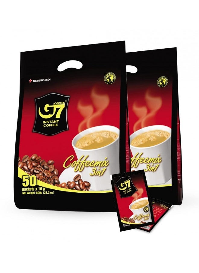 null - Trung Nguyen — G7 3 In 1 Instant Coffee — With Non-Dairy Creamer And Sugar — Strong And Bold — Instant Vietnamese Coffee (50 Single Serve Packets, 2 Packs) - Image 1