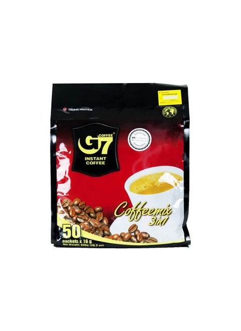 Trung Nguyen — G7 3 In 1 Instant Coffee — With Non-Dairy Creamer And Sugar — Strong And Bold — Instant Vietnamese Coffee (50 Single Serve Packets, 2 Packs)