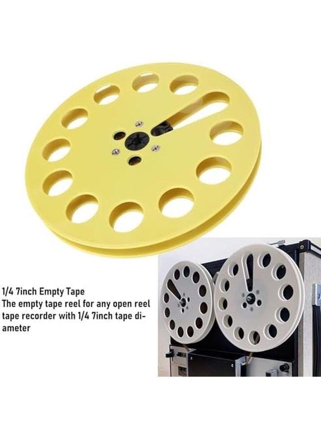 Asixxsix 1 4 Inch 7 Inch Yellow Empty Take Up Reel 12 Holes Plastic Tape Reel for ReVox Tape Player Opening Machine Part - Image 4