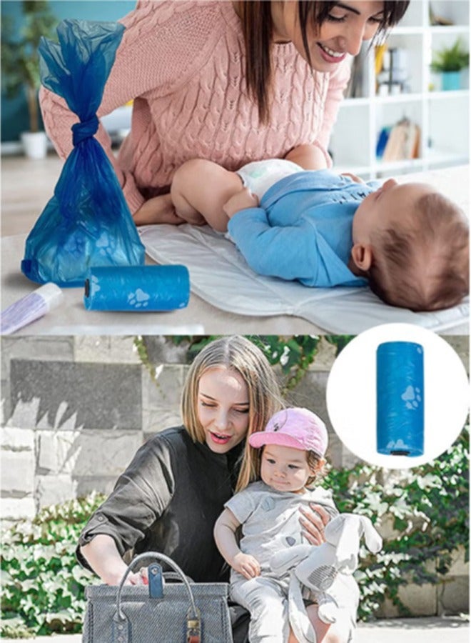 ZCM-HAPPY Pack Of 20 Disposable Diaper Bag Refill Rolls Safe And Odour Control - Multicolour - Image 4